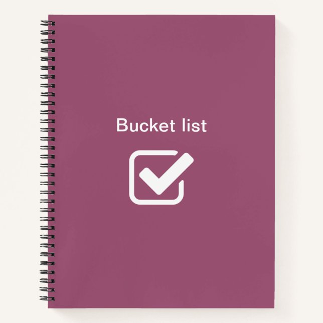 Bucket list - notebook (Front)