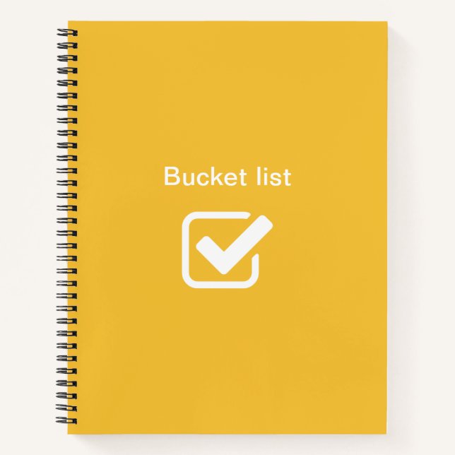 Bucket list - notebook (Front)