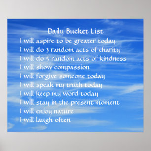 Bucket List Poster