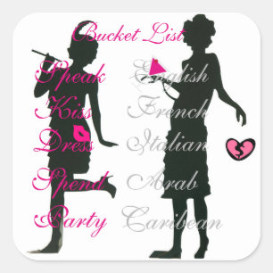 Bucket List Rules Square Sticker