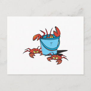 bucket of crabs postcard