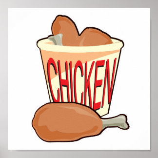bucket of fried chicken poster