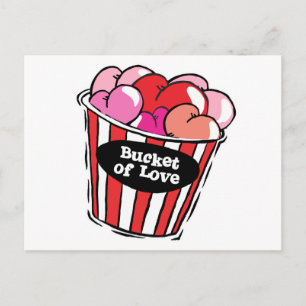 bucket of love png postcard