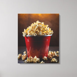 Bucket of Popcorn Canvas Print