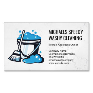 Bucket of Soapy Water Magnetic Business Card