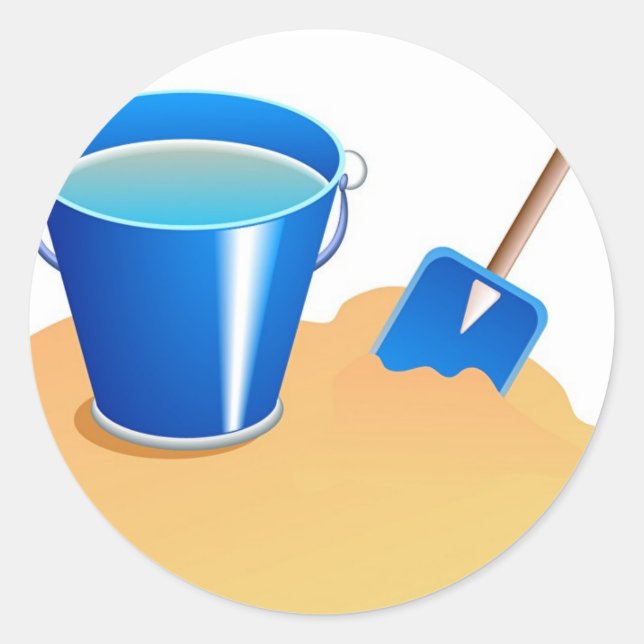 Bucket & Spade Classic Round Sticker (Front)