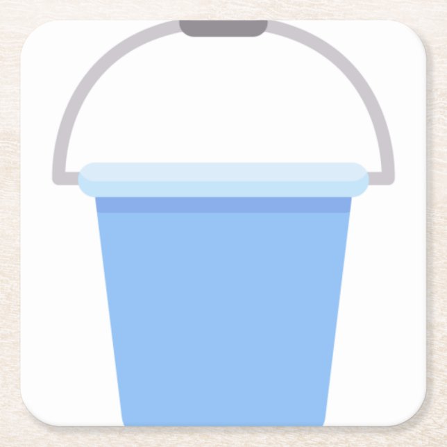 Bucket Square Paper Coaster (Front)