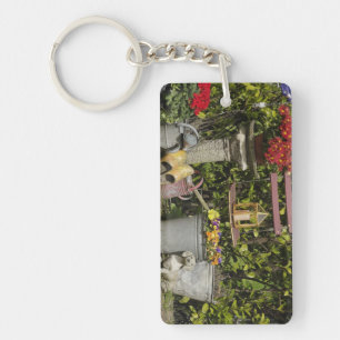 Buckets, shoes, and flowers, Zaanse Schans, Key Ring