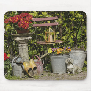 Buckets, shoes, and flowers, Zaanse Schans, Mouse Mat