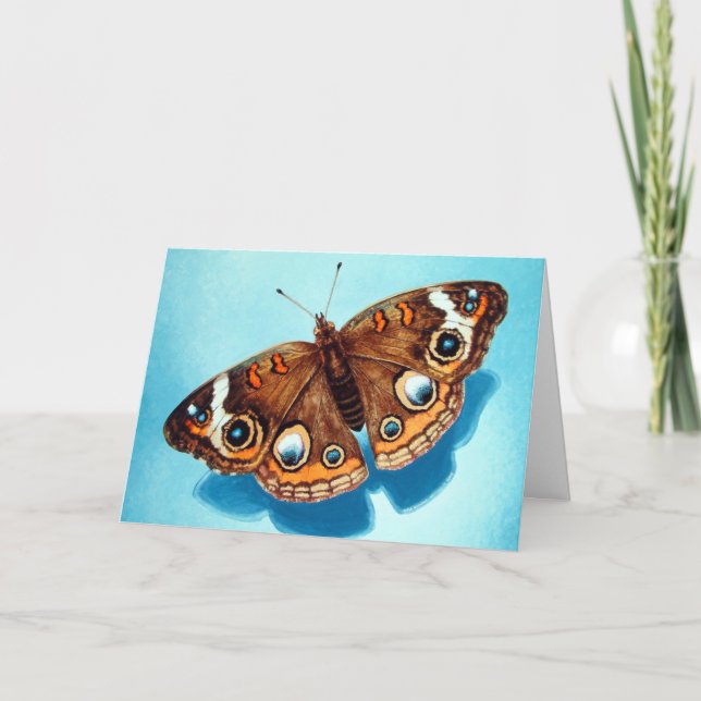 Buckeye Butterfly Greeting Card (Front)