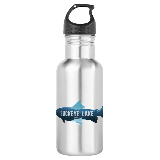 Buckeye Lake Ohio Fish 532 Ml Water Bottle (Front)