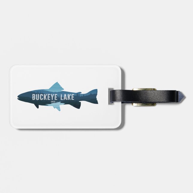 Buckeye Lake Ohio Fish Luggage Tag (Back Horizontal)