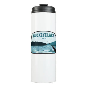 Buckeye Lake Ohio Fishing Rod Thermal Tumbler