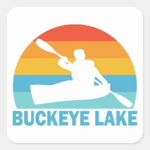 Buckeye Lake Ohio Kayak Square Sticker