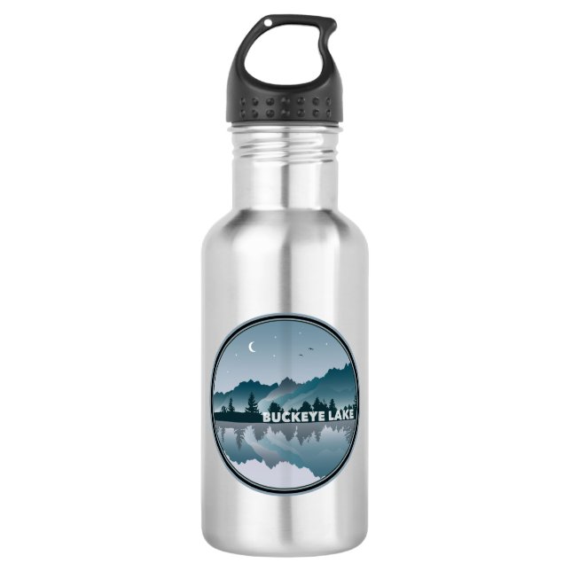 Buckeye Lake Ohio Reflection 532 Ml Water Bottle (Front)