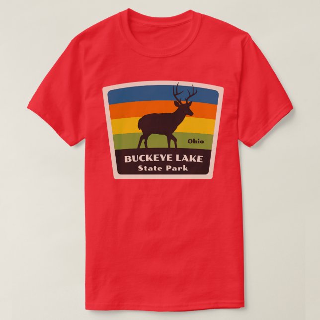Buckeye Lake State Park Ohio Roaming Deer T-Shirt (Design Front)