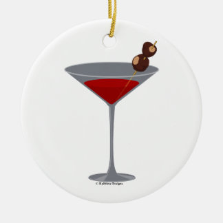 Buckeye Martini Christmas Ornament