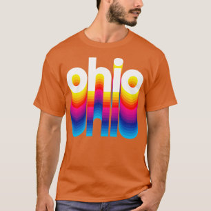 Buckeye State Pride Rainbow Design I Love Ohio T-Shirt