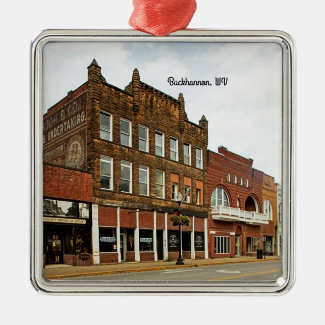Buckhannon, West Virginia Metal Tree Decoration (Front)