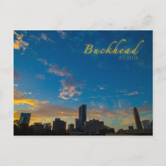 Buckhead Skyline At Sunset Postcard
