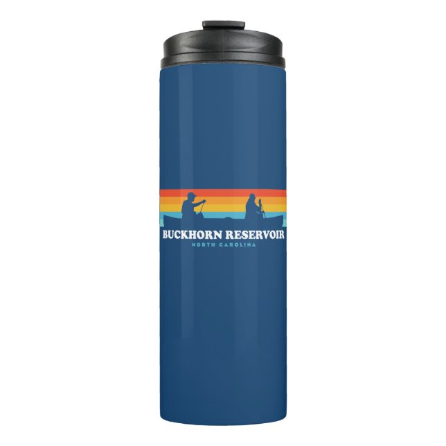 Buckhorn Reservoir North Carolina Canoe Thermal Tumbler (Front)