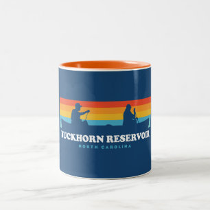 Buckhorn Reservoir North Carolina Canoe Two-Tone Coffee Mug