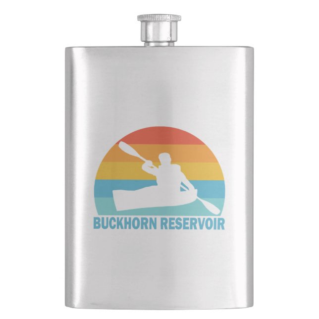 Buckhorn Reservoir North Carolina Kayak Hip Flask (Front)