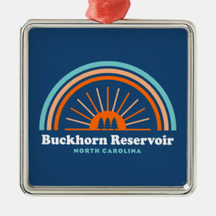 Buckhorn Reservoir North Carolina Rainbow Metal Tree Decoration