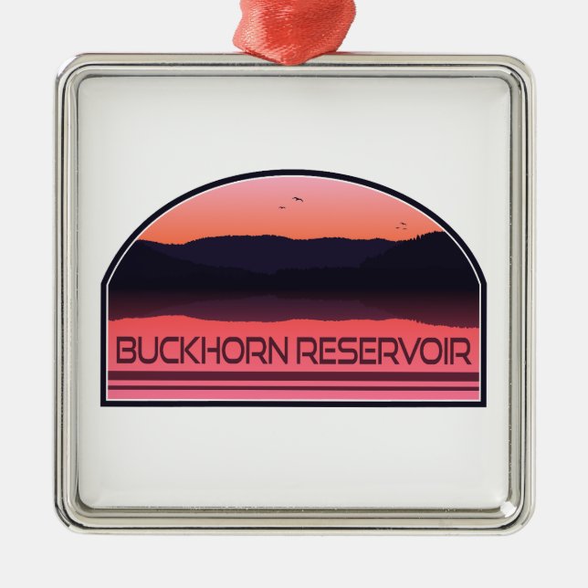 Buckhorn Reservoir North Carolina Red Sunrise Metal Tree Decoration (Front)