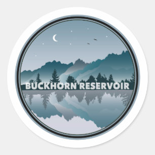 Buckhorn Reservoir North Carolina Reflection Classic Round Sticker