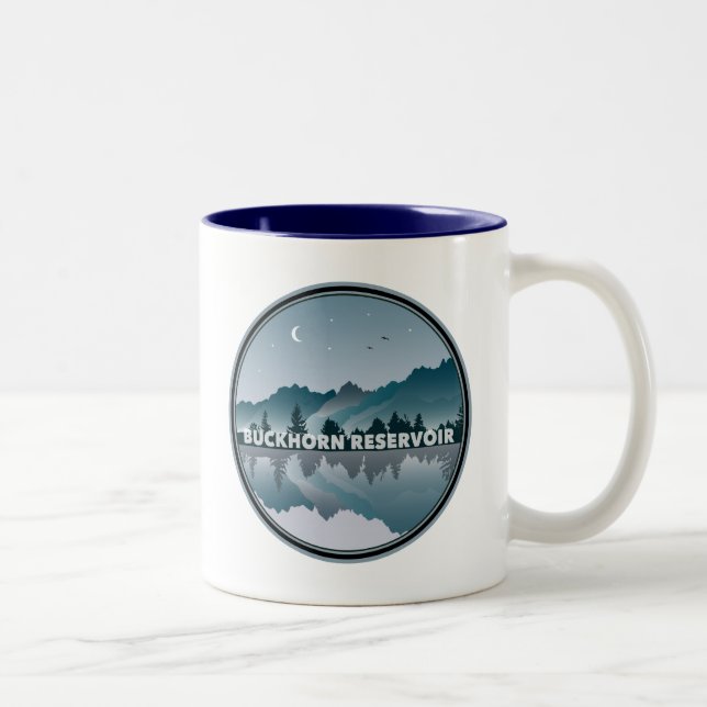 Buckhorn Reservoir North Carolina Reflection Two-Tone Coffee Mug (Right)