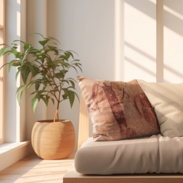 Buckhorn Wash Spirits Pictograph Panel Utah  Lumbar Cushion (Creator Uploaded)