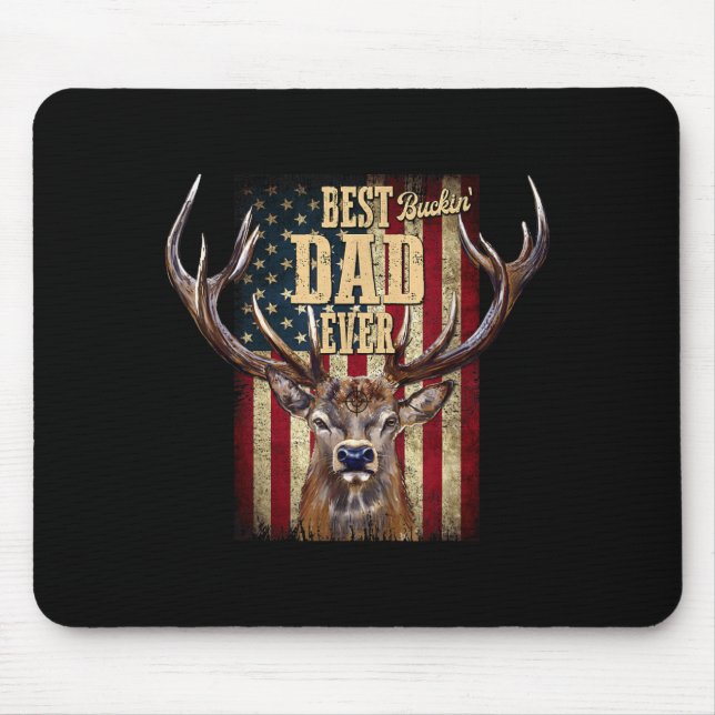 Buckin Dad Ever Hunting Mouse Mat (Front)