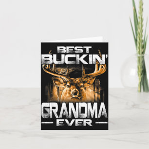Buckin' Grandma Ever Shirt Deer Hunting Bucking Fa Card