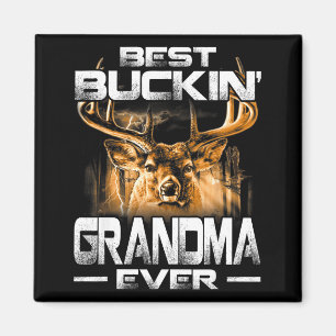 Buckin' Grandma Ever Shirt Deer Hunting Bucking Fa Magnet