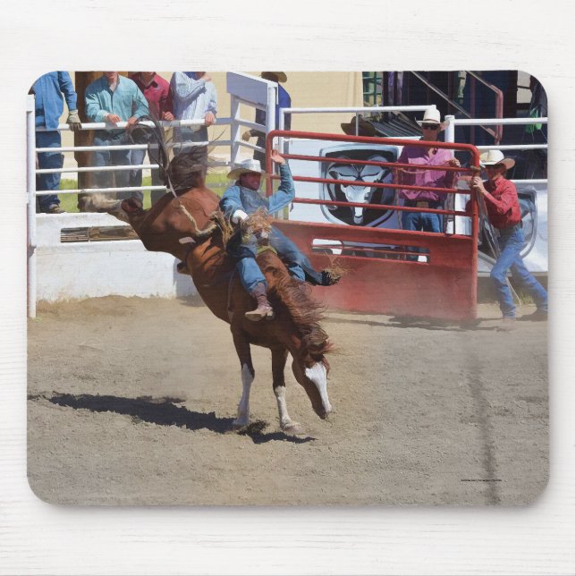 Bucking Bronco and Rodeo Cowboy #Gift Mouse Mat (Front)