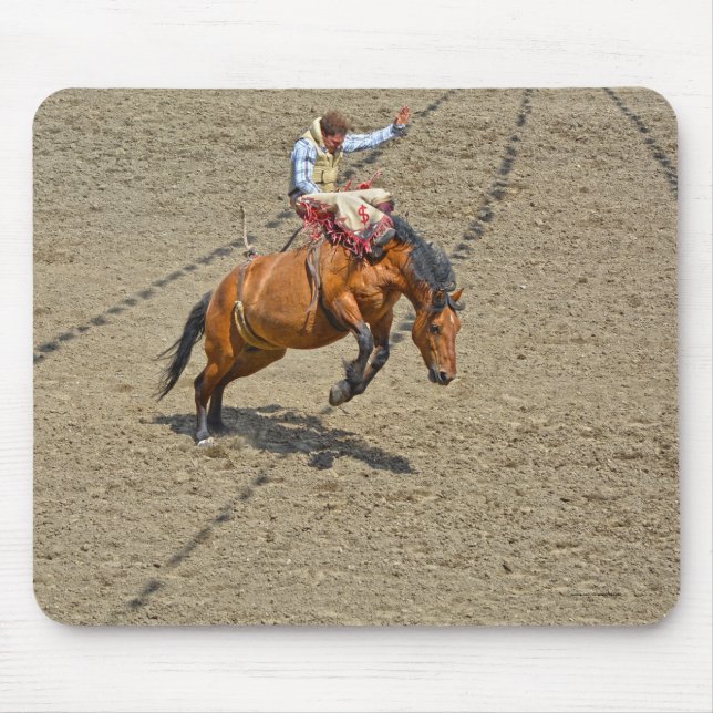 Bucking Bronco and Rodeo Cowboy #Gift Mouse Mat (Front)
