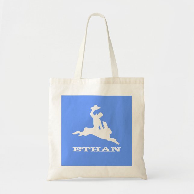 Bucking Bronco Bunny Tote Bag (Front)