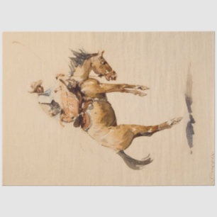 Bucking Bronco by Edward Borein Tissue Paper