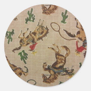 Bucking Bronco Classic Round Sticker