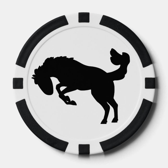Bucking Bronco Horse Poker Chips. Chips (Front)