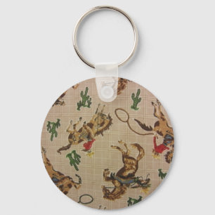 Bucking Bronco Key Ring