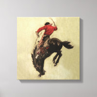 “Bucking Bronco” Magazine Cover by NC Wyeth