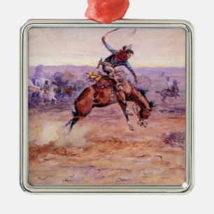 Bucking Bronco (Taming a Wild Horse) Metal Tree Decoration