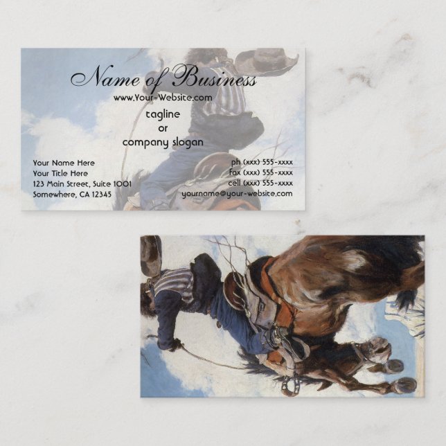 Bucking by NC Wyeth Business Card (Front/Back)