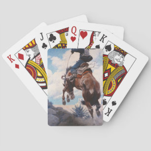 Bucking by Newell Convers Wyeth Playing Cards