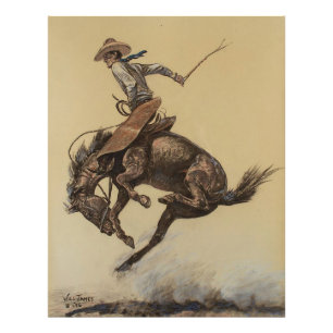 “Bucking Horse” Western Art by Will James Photo Print
