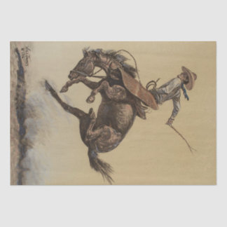 “Bucking Horse” Western Art by Will James Tissue Paper