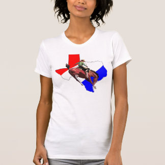 BUCKING HORSE WITH TEXAS MAP T-Shirt