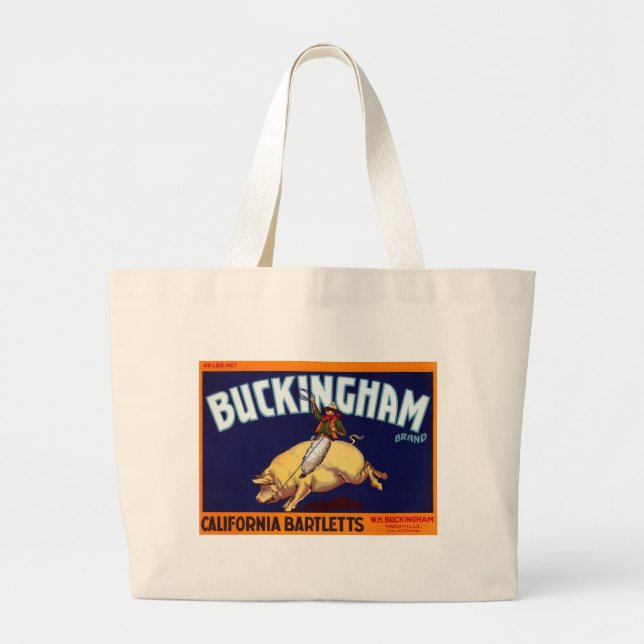 Buckingham Brand California Bartletts Large Tote Bag (Front)